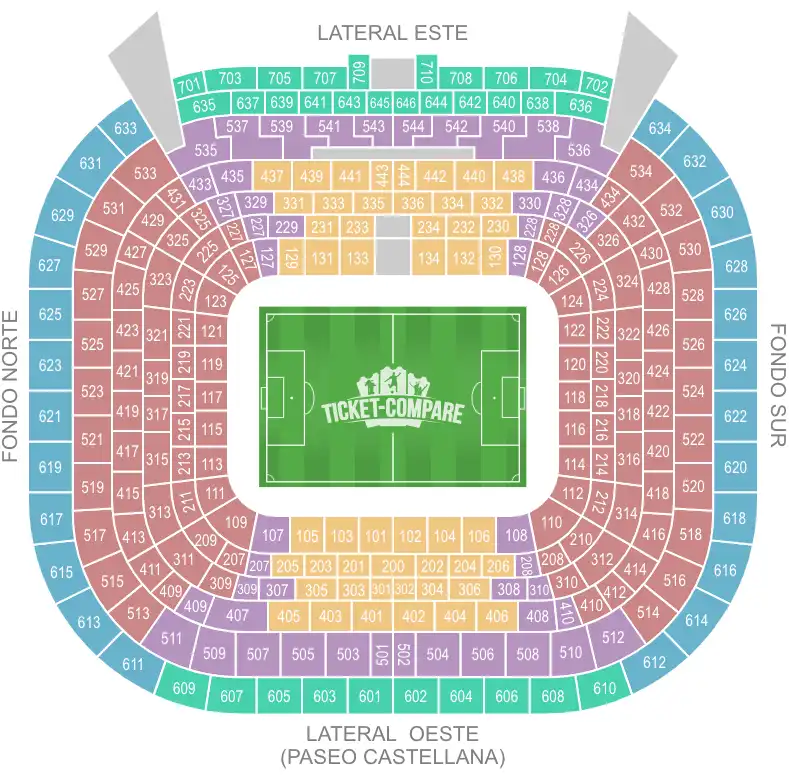 Santiago Bernabeu Sitzplan