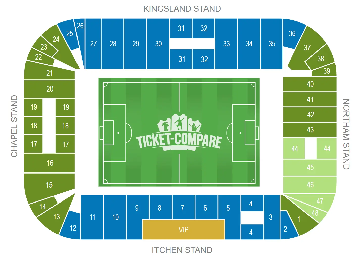 St Mary's Stadium Sitzplan