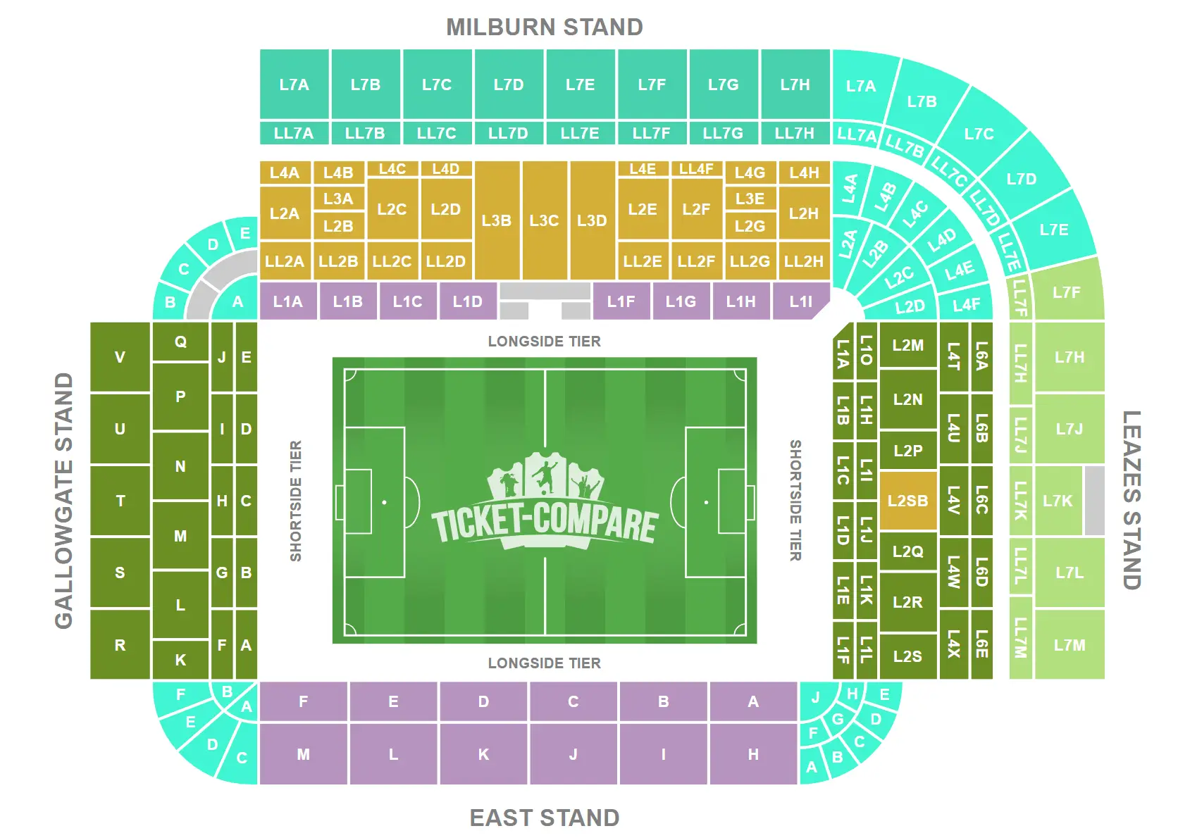St James' Park Sitzplan