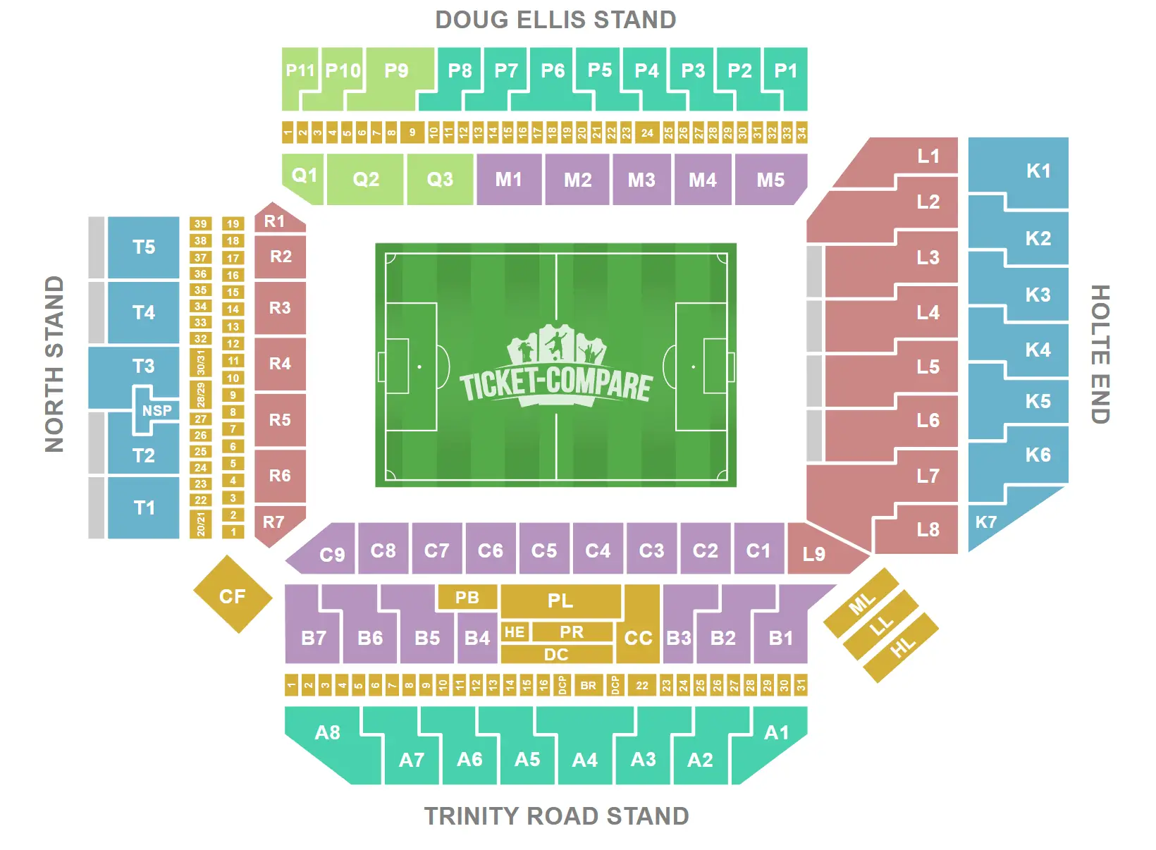Villa Park Sitzplan