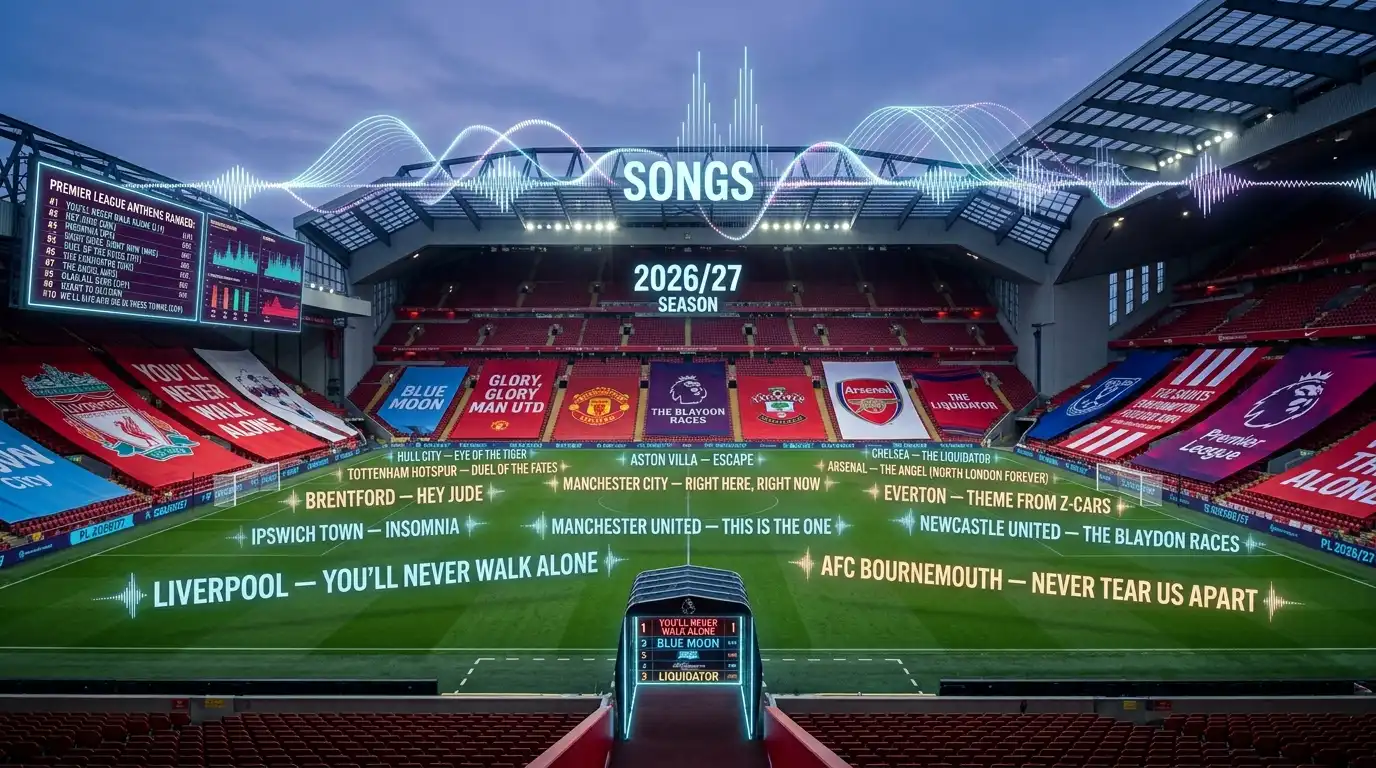 Top 20 Premier League Einlaufhymnen background image