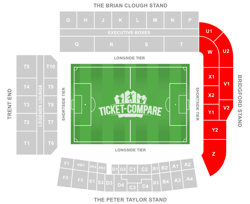 Screenshot City Ground Stadion Sitzplan Bridgford Stand