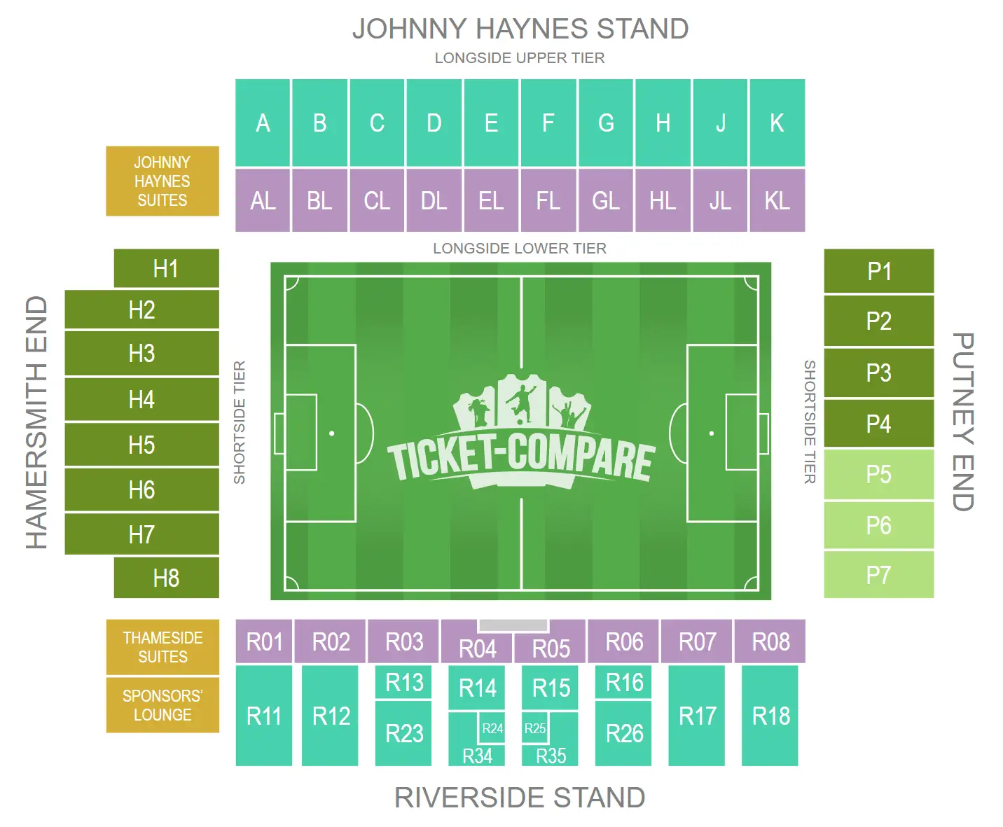 Craven Cottage Sitzplan