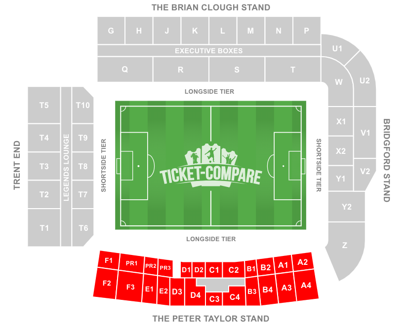 Screenshot City Ground Stadion Sitzplan Peter Taylor Stand
