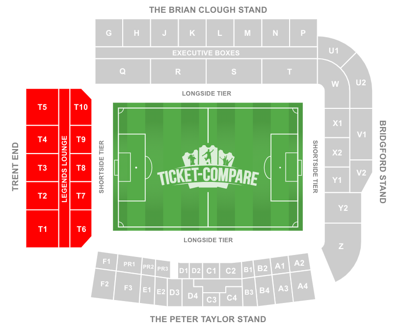 Screenshot City Ground Stadion Sitzplan Trent End