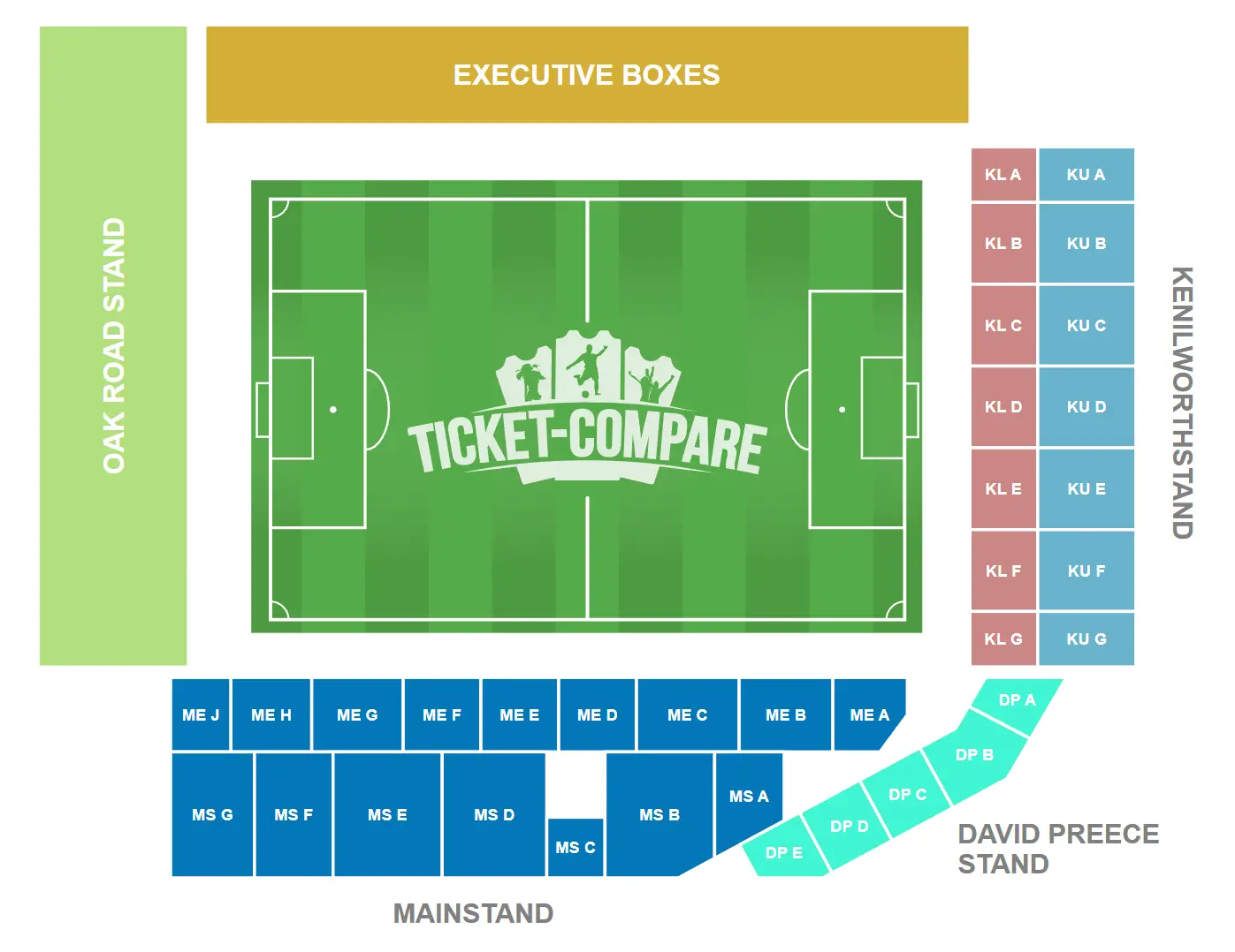 Kenilworth Road Stadium Sitzplan