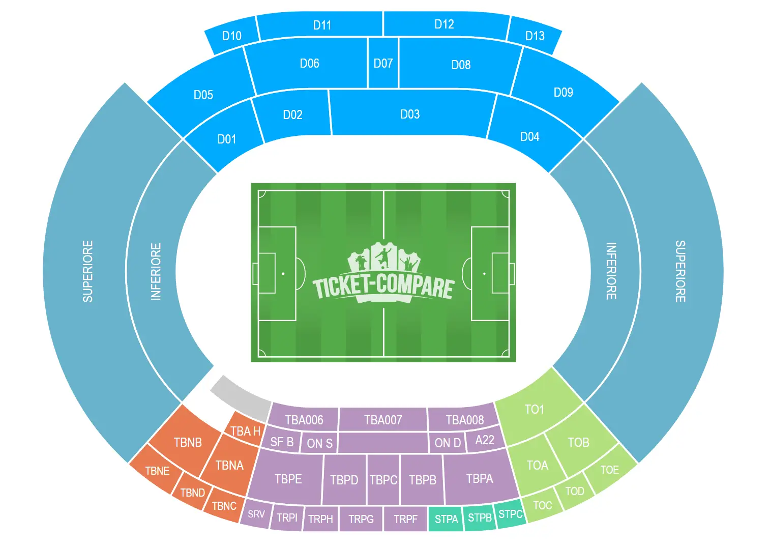 Stadio Diego Armando Maradona Sitzplan