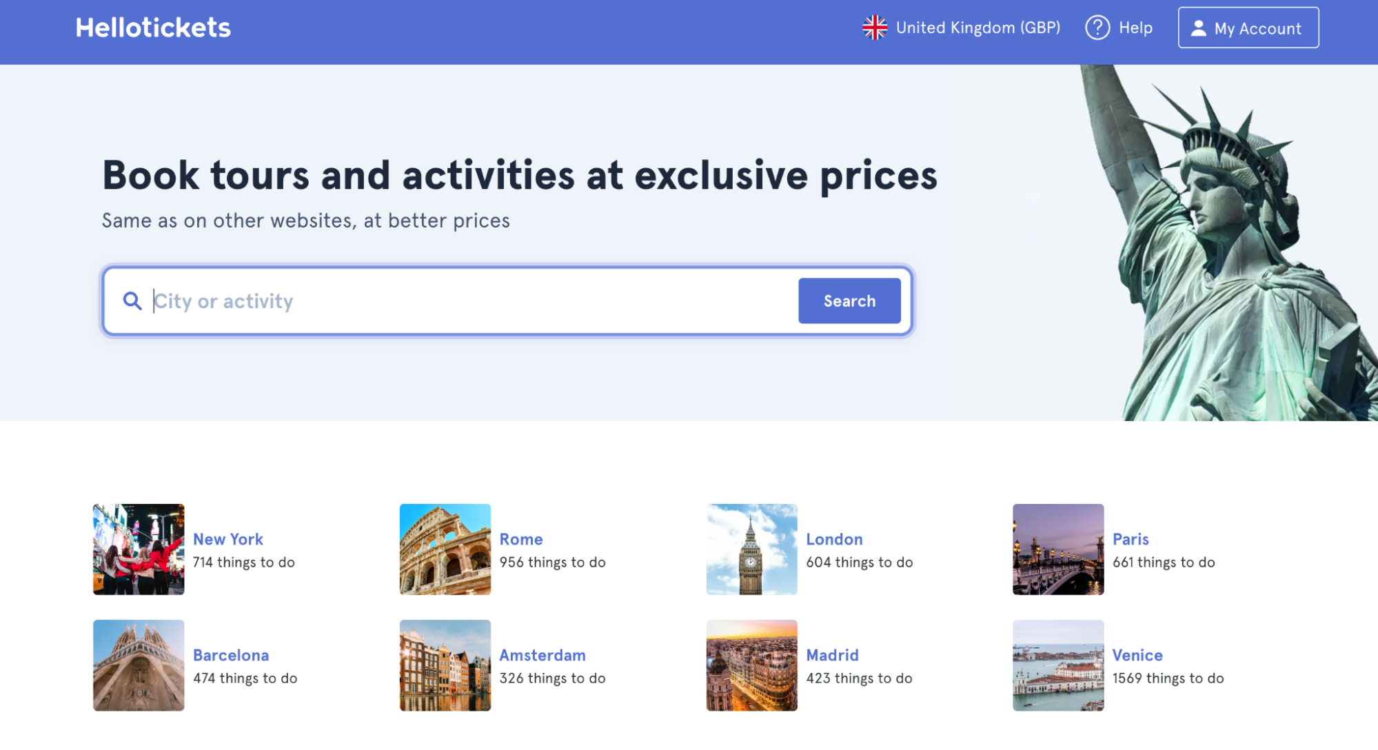 Screenshot von Hellotickets