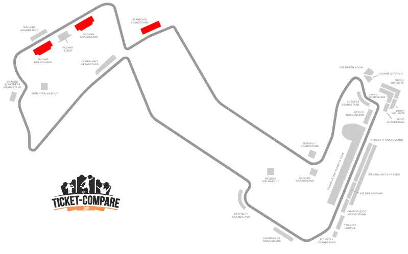 Marina Bay Circuit Tribünenplan