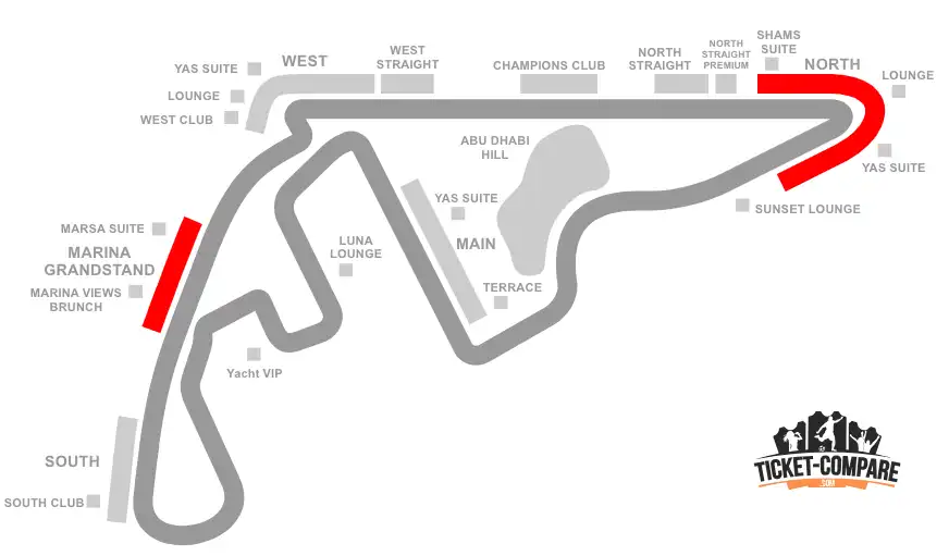 Yas Marina Circuit Tribünen