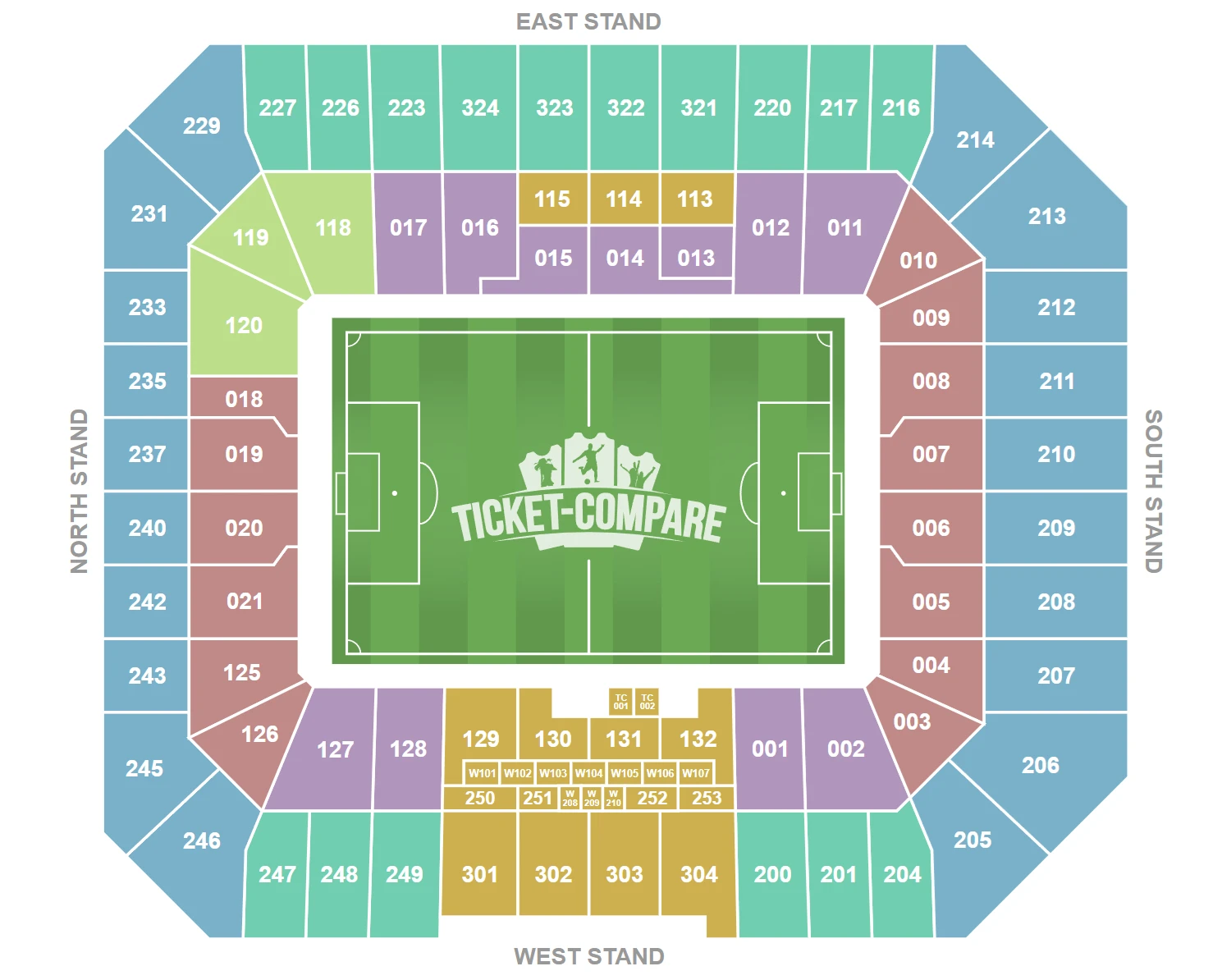 Hill Dickinson Stadium Sitzplan
