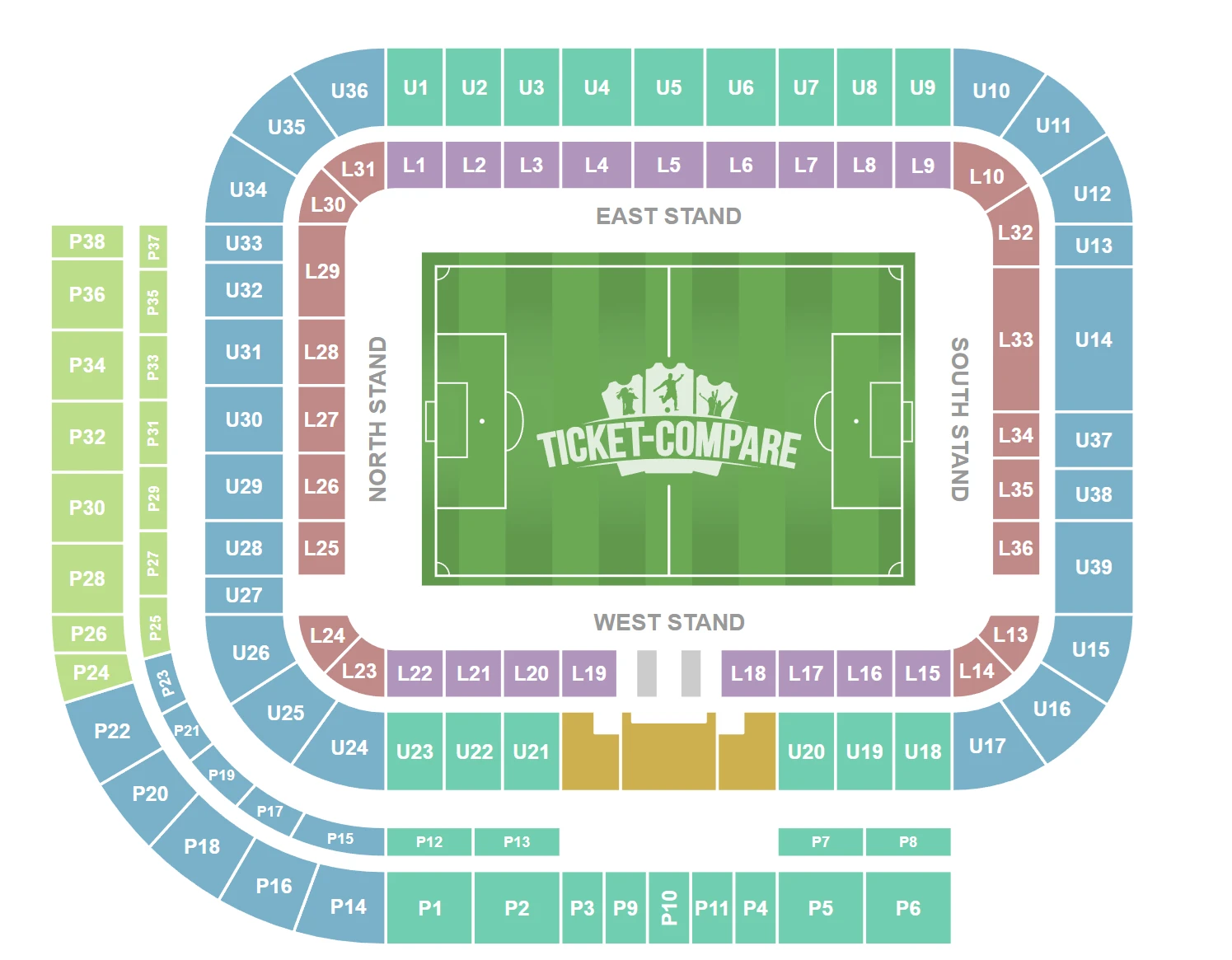 Stadium of Light Sitzplan