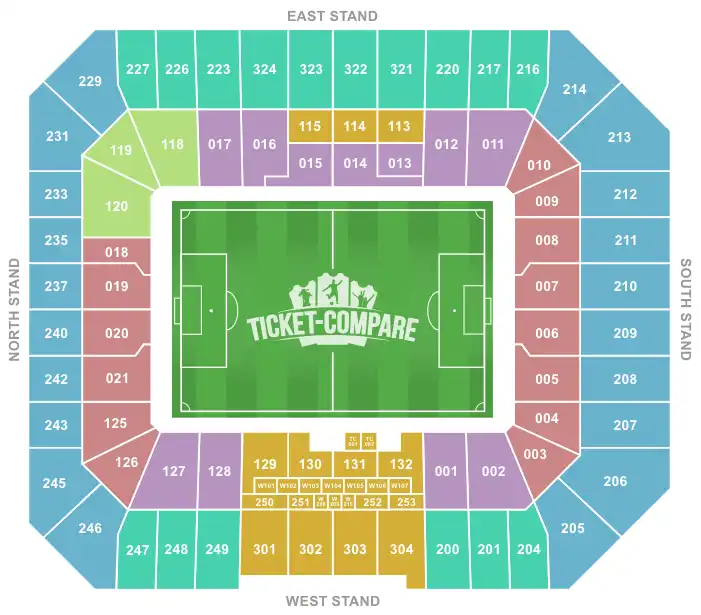 Hill Dickinson Stadium Seating Plan
