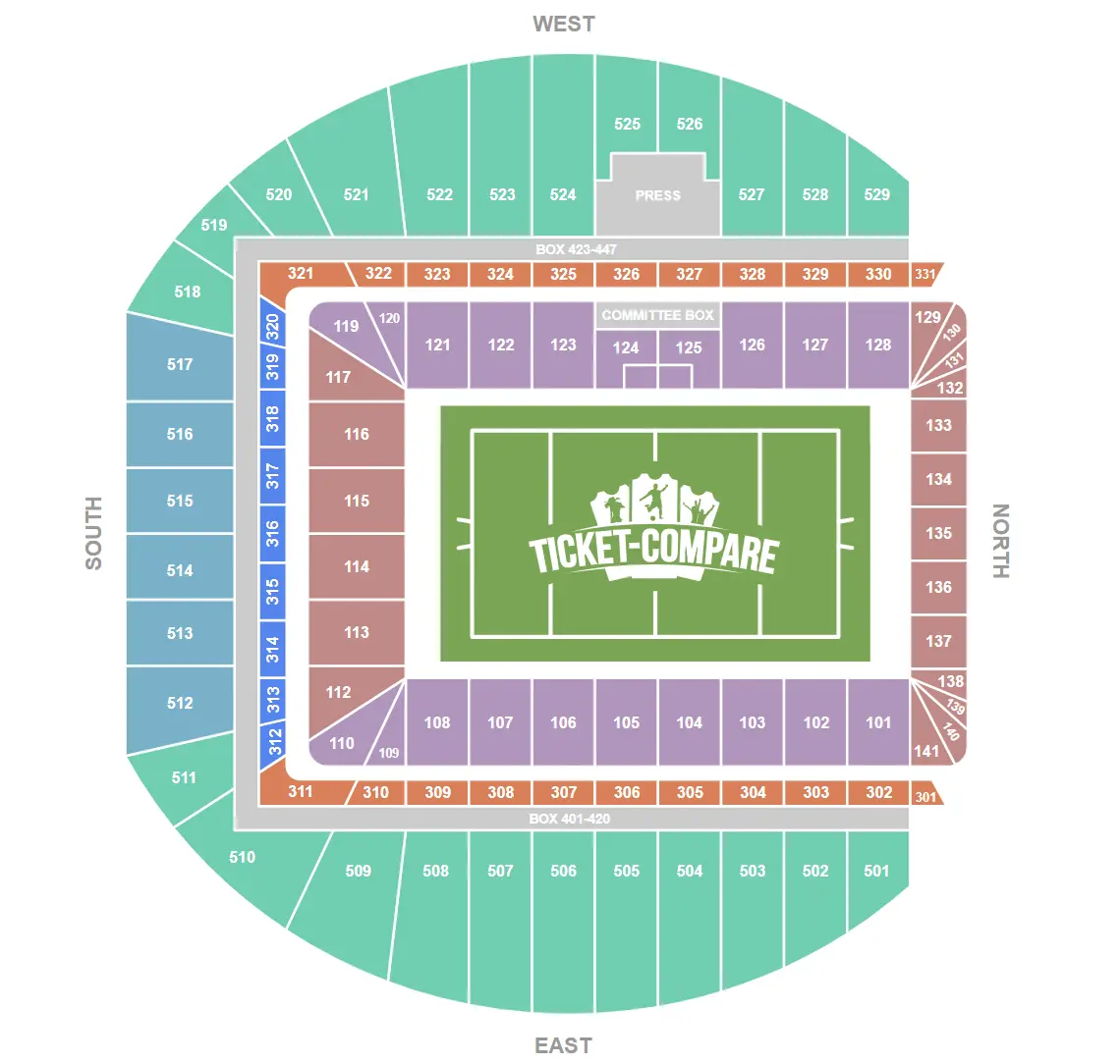 Aviva Stadium Sitzplan