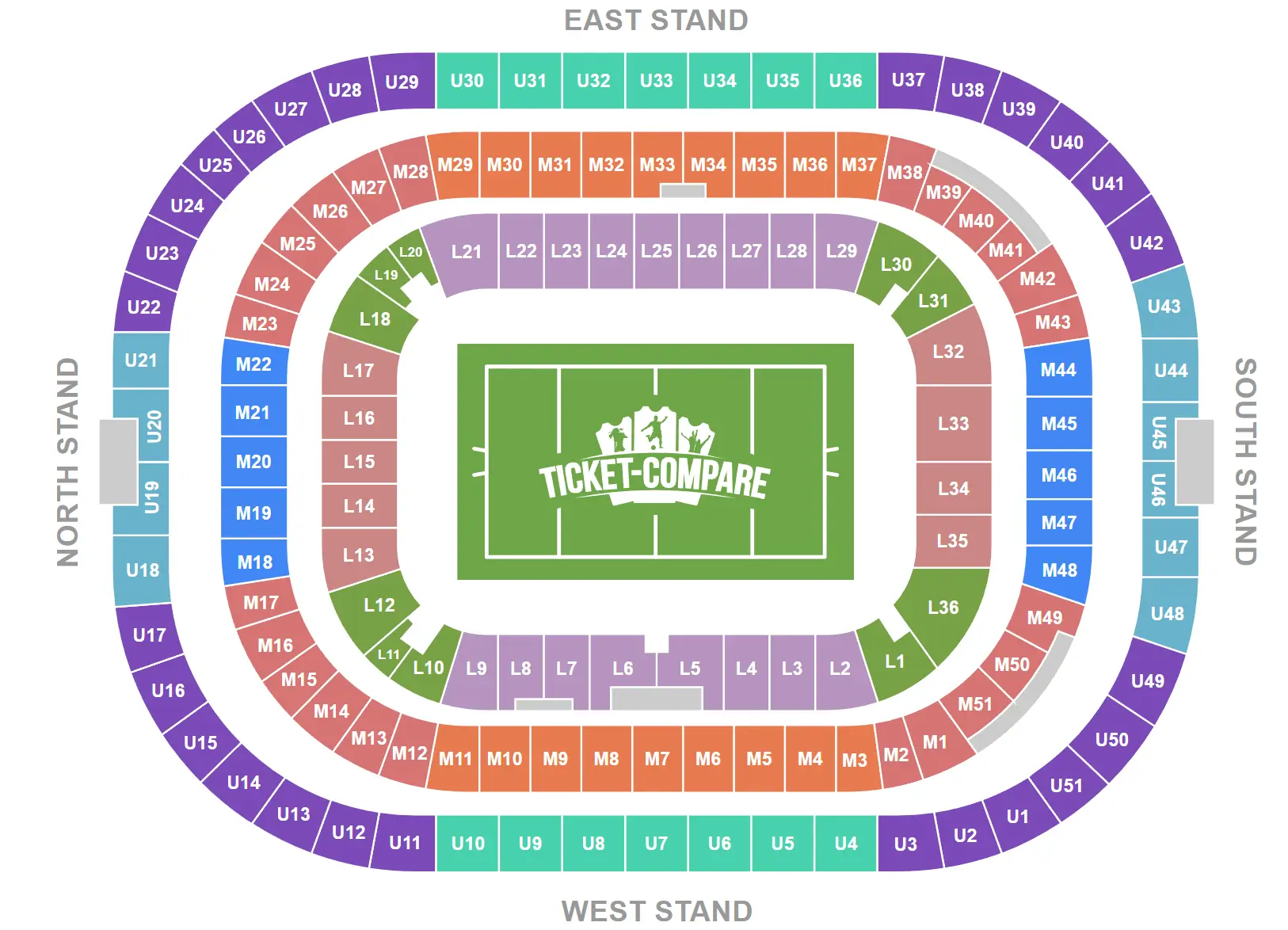 Twickenham Stadium Sitzplan