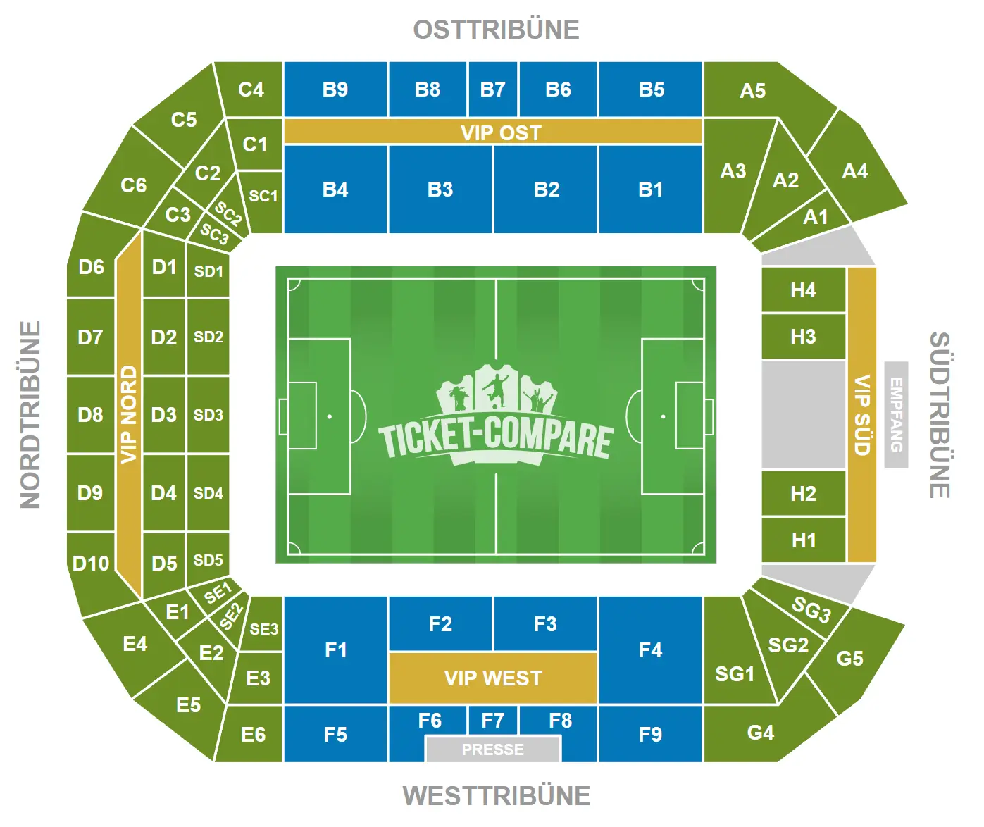 BayArena Sitzplan