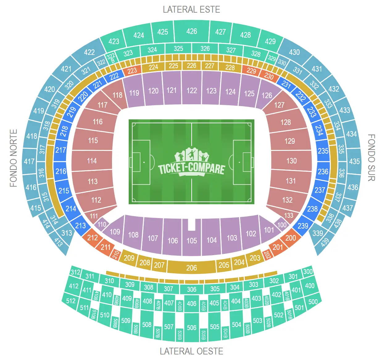 Metropolitano Stadium Sitzplan