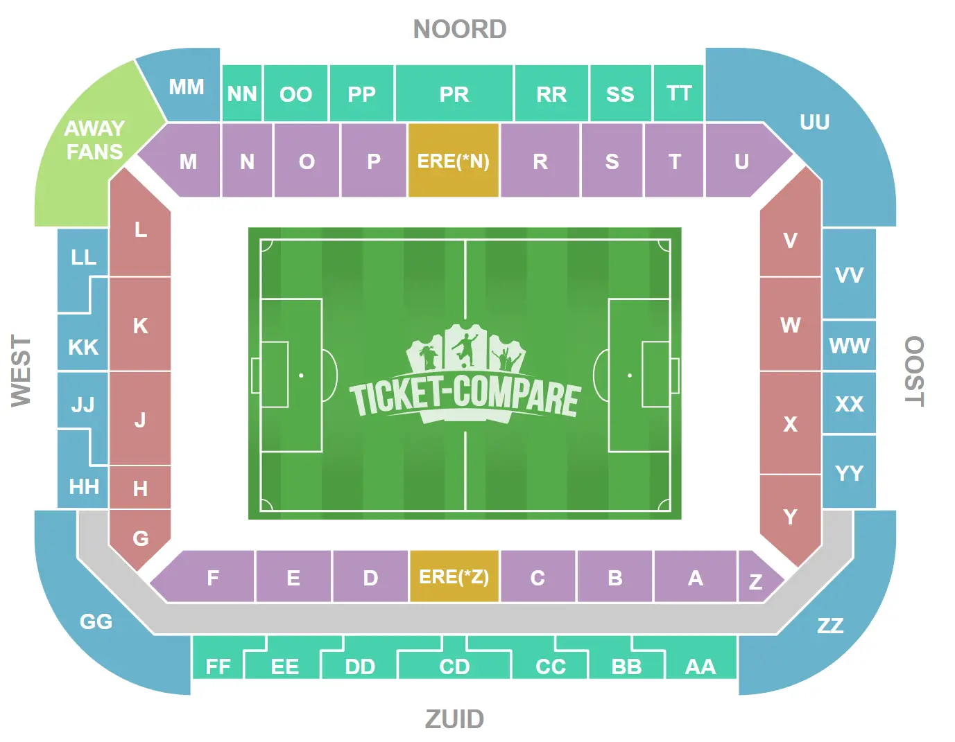Philips Stadion Sitzplan
