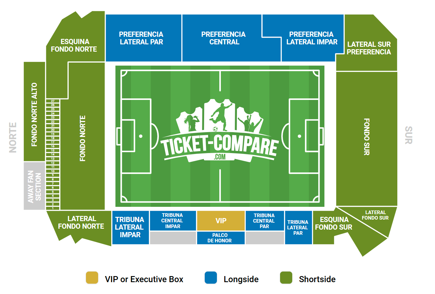 Estadio de la Ceramica Sitzplan