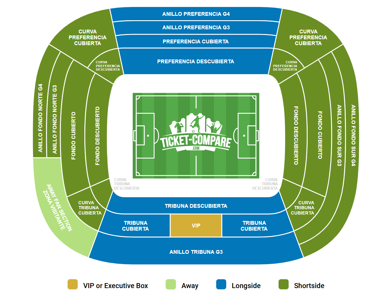 Estadio Martinez Valero Sitzplan