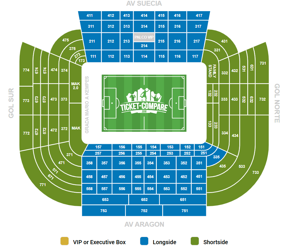 Estadio Mestalla Sitzplan