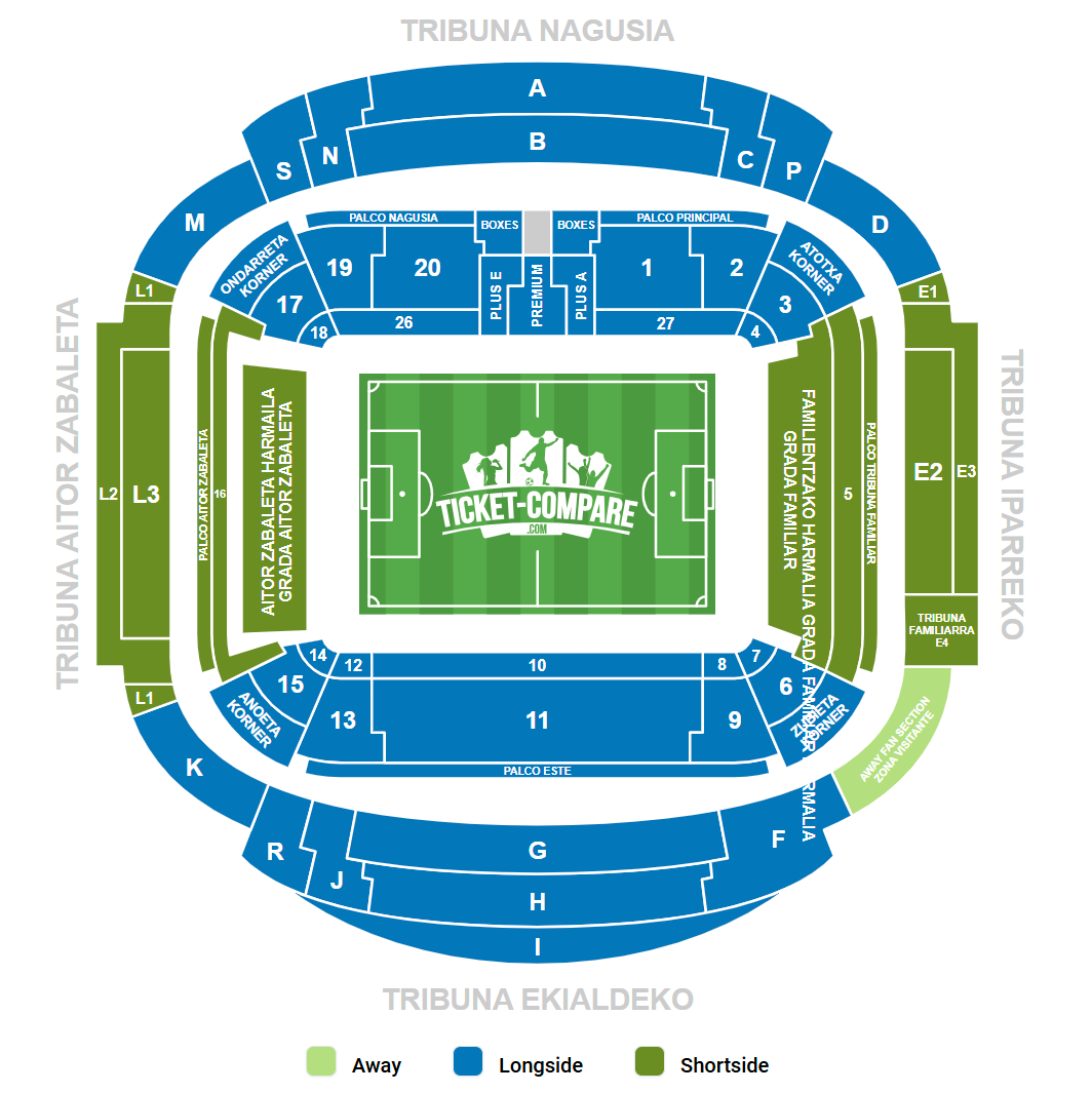 Reale Arena Sitzplan