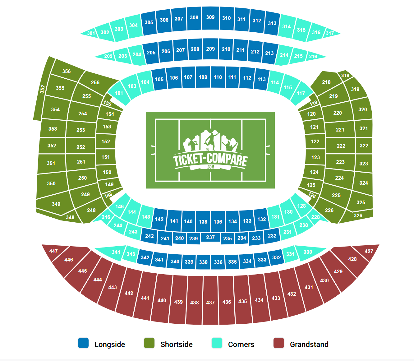 Soldier Field Stadium Sitzplan