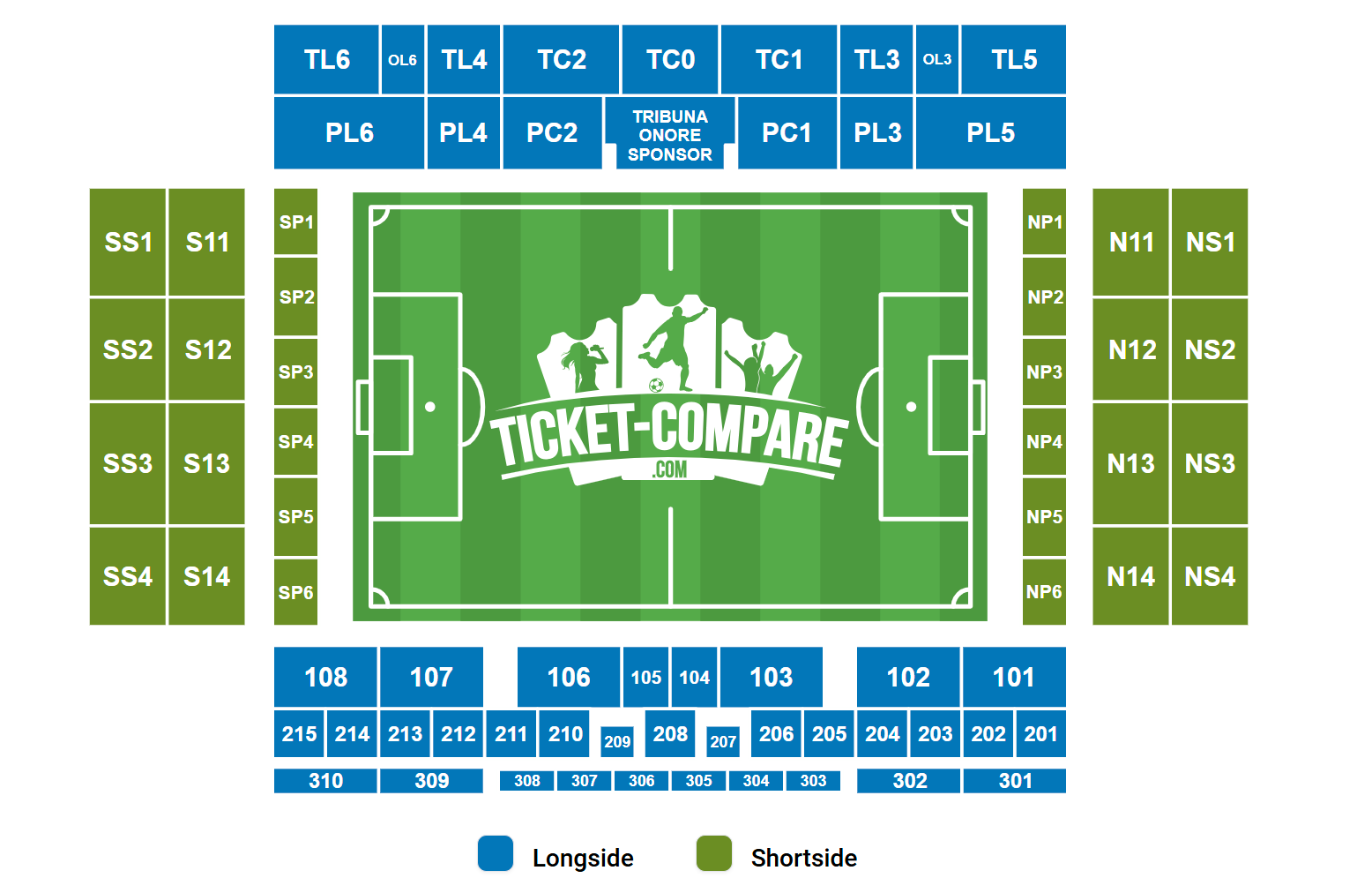 Stadio Luigi Ferraris Sitzplan