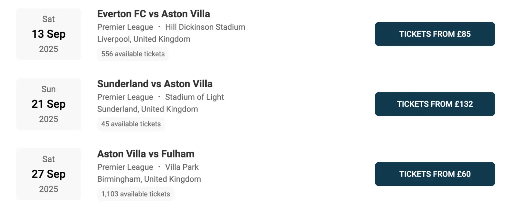 Screenshot Everton FC Spielplan