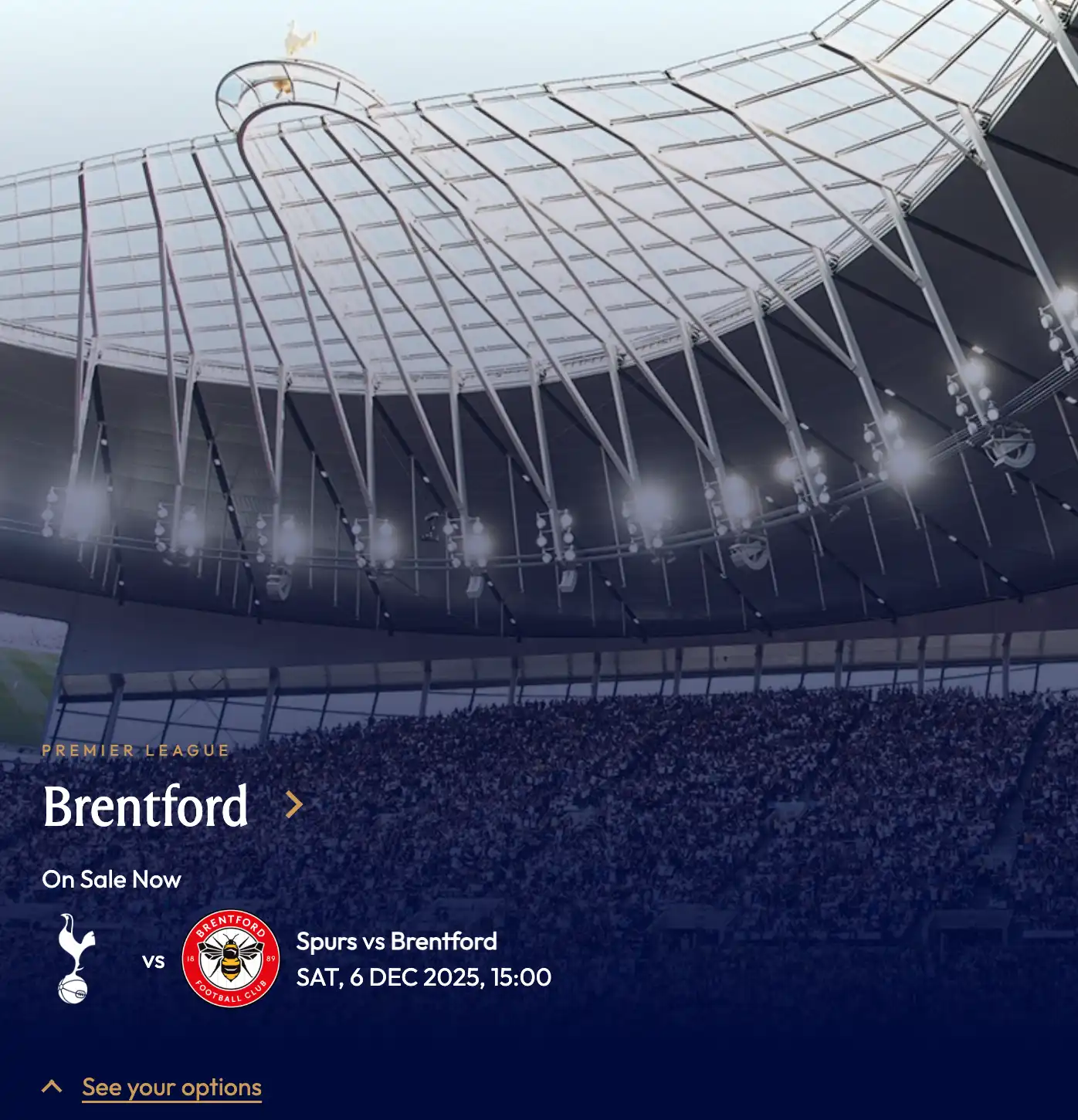 screenshot of Premium Experiences page