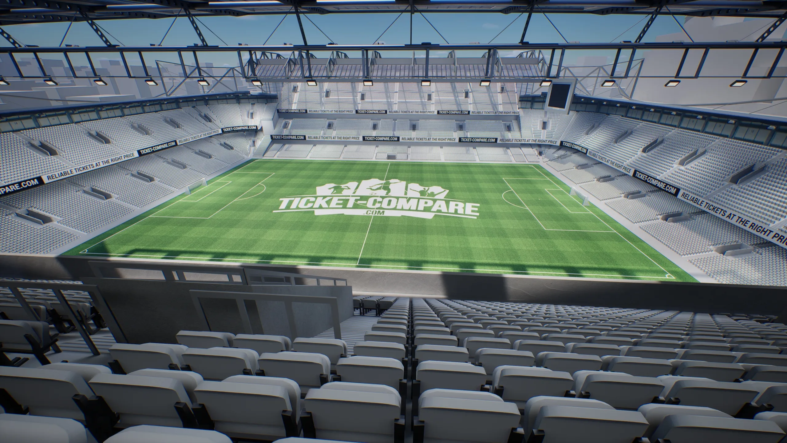 Illustration des West Stand Upper Tier Blicks im Stamford Bridge Stadion